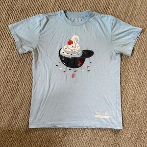 Baseballism SF San Francisco Giants Ice Blue Ice Cream Sundae tshirt - Youth Med
